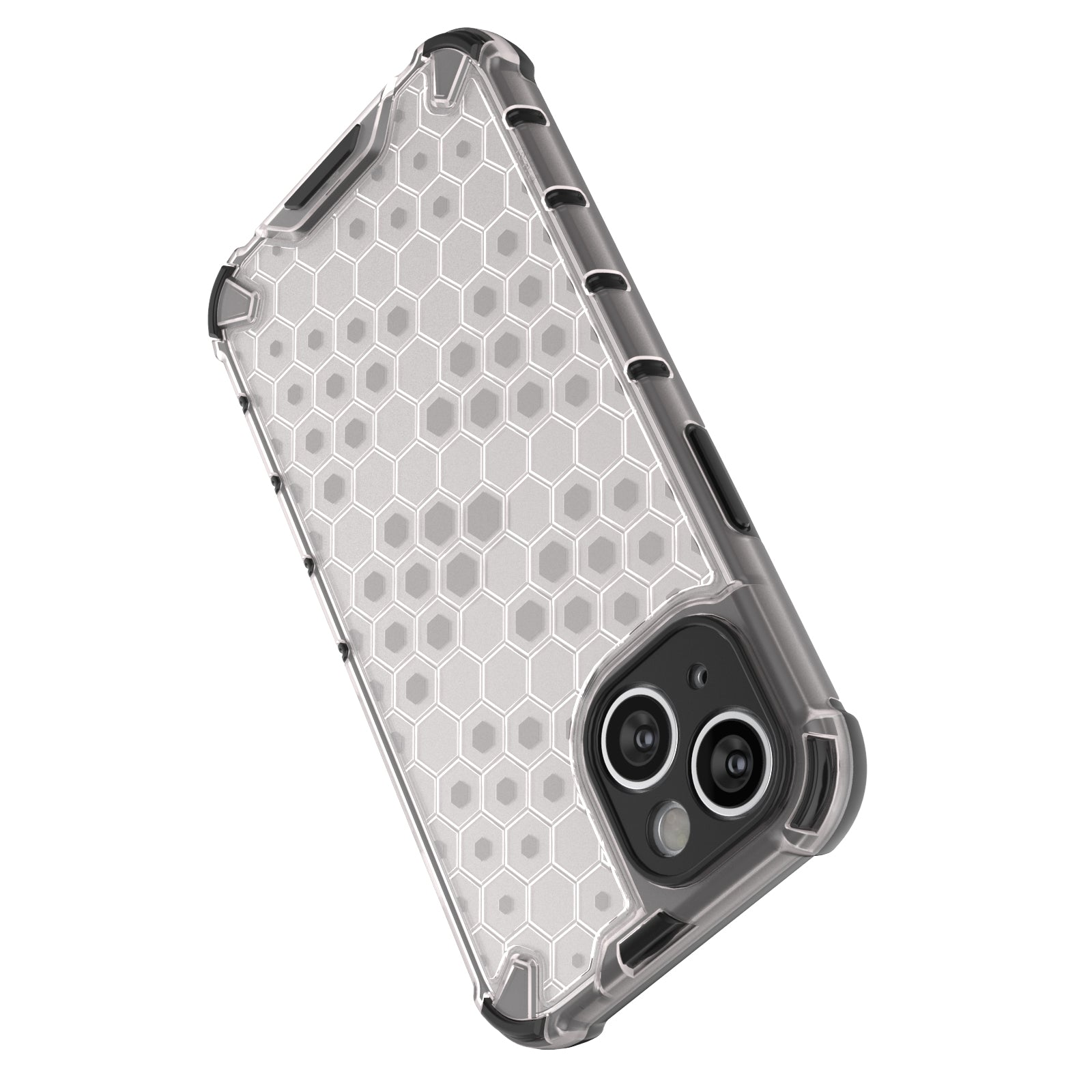 Skaidrus hibridinis dėklas iPhone 14 „Honeycomb“