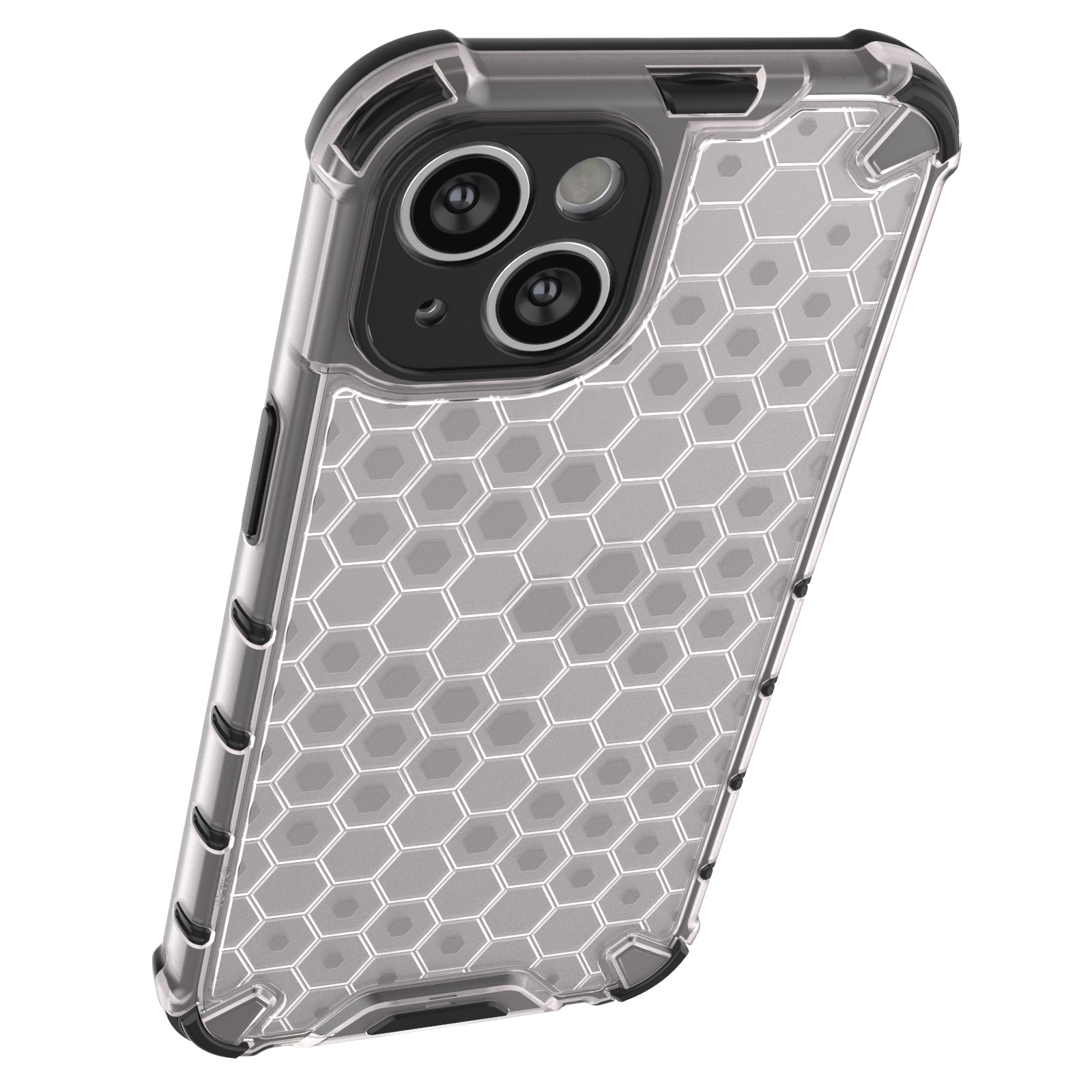 Skaidrus hibridinis dėklas iPhone 14 „Honeycomb“