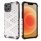 Skaidrus hibridinis dėklas iPhone 14 „Honeycomb“