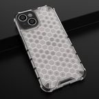 Skaidrus hibridinis dėklas iPhone 14 „Honeycomb“