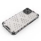 Skaidrus hibridinis dėklas iPhone 14 „Honeycomb“