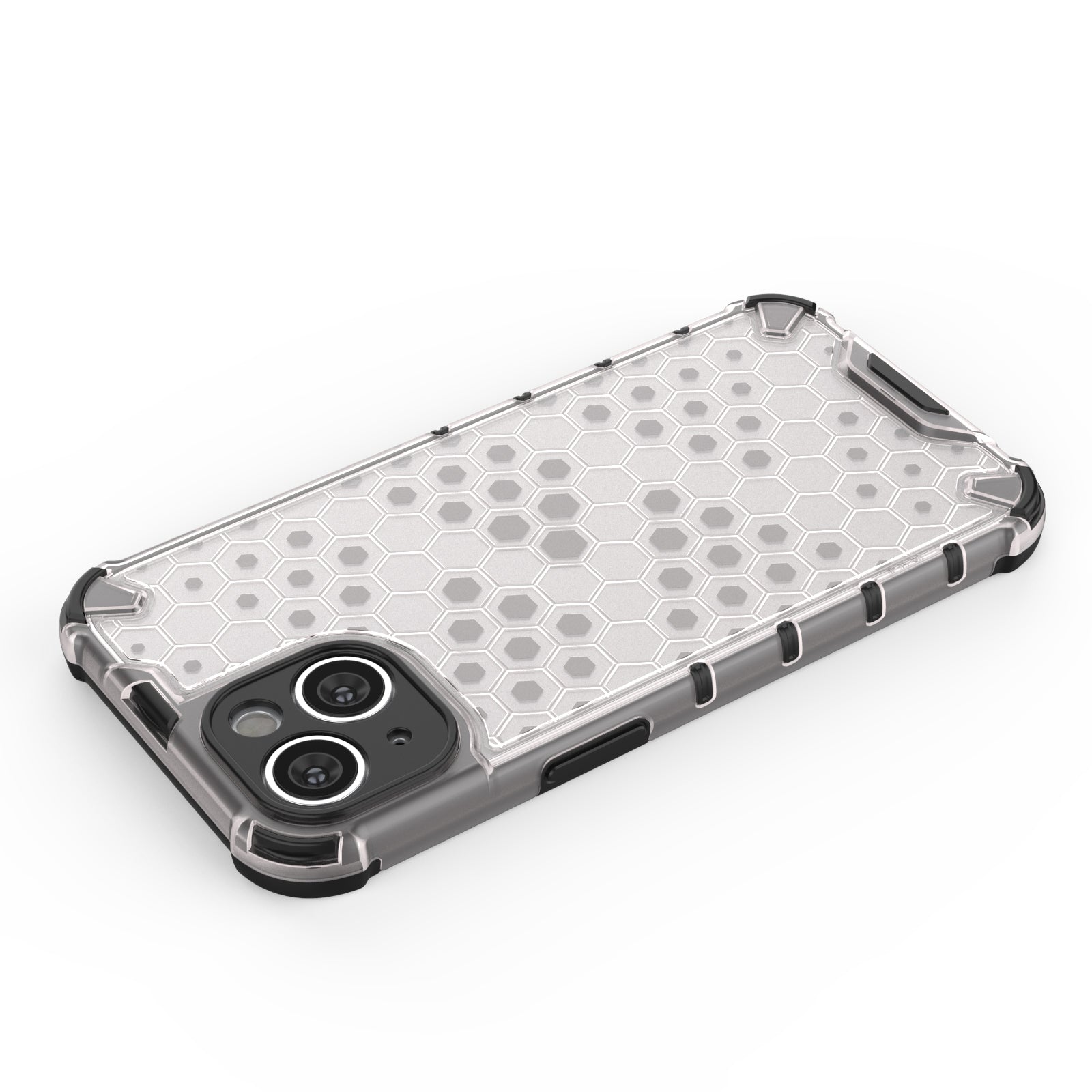 Skaidrus hibridinis dėklas iPhone 14 „Honeycomb“