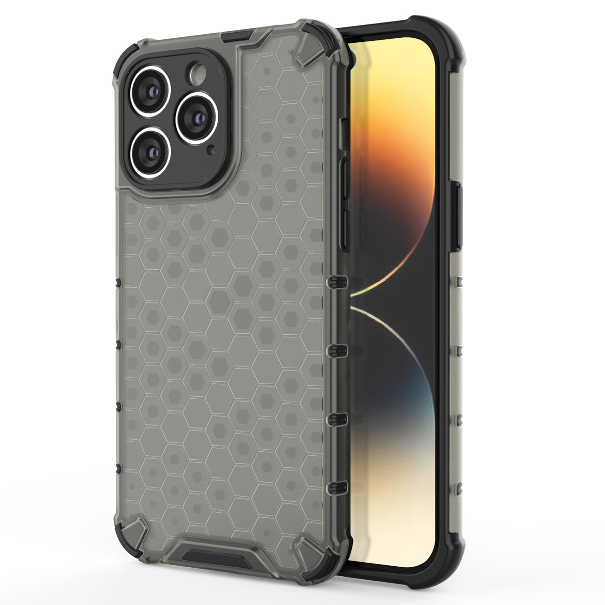 Honeycomb apsauginis dėklas iPhone 14 Pro – juodas