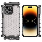 Šarvuotas Honeycomb dėklas iPhone 14 Pro – mėlynas