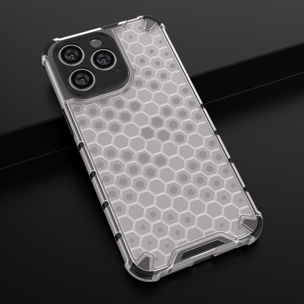 Šarvuotas Honeycomb dėklas iPhone 14 Pro – mėlynas