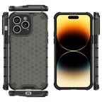 Honeycomb šarvuotas dėklas iPhone 14 Pro Max – juodas