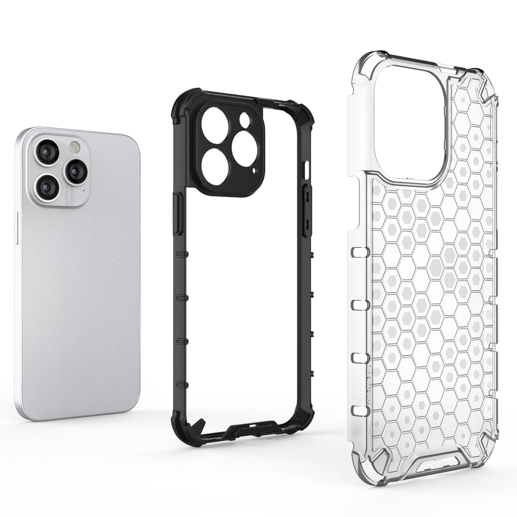 Korėto rašto dėklas iPhone 14 Pro Max – mėlynas