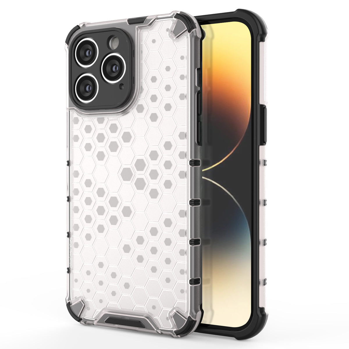 Skaidrus „Honeycomb“ dėklas iPhone 14 Pro Max