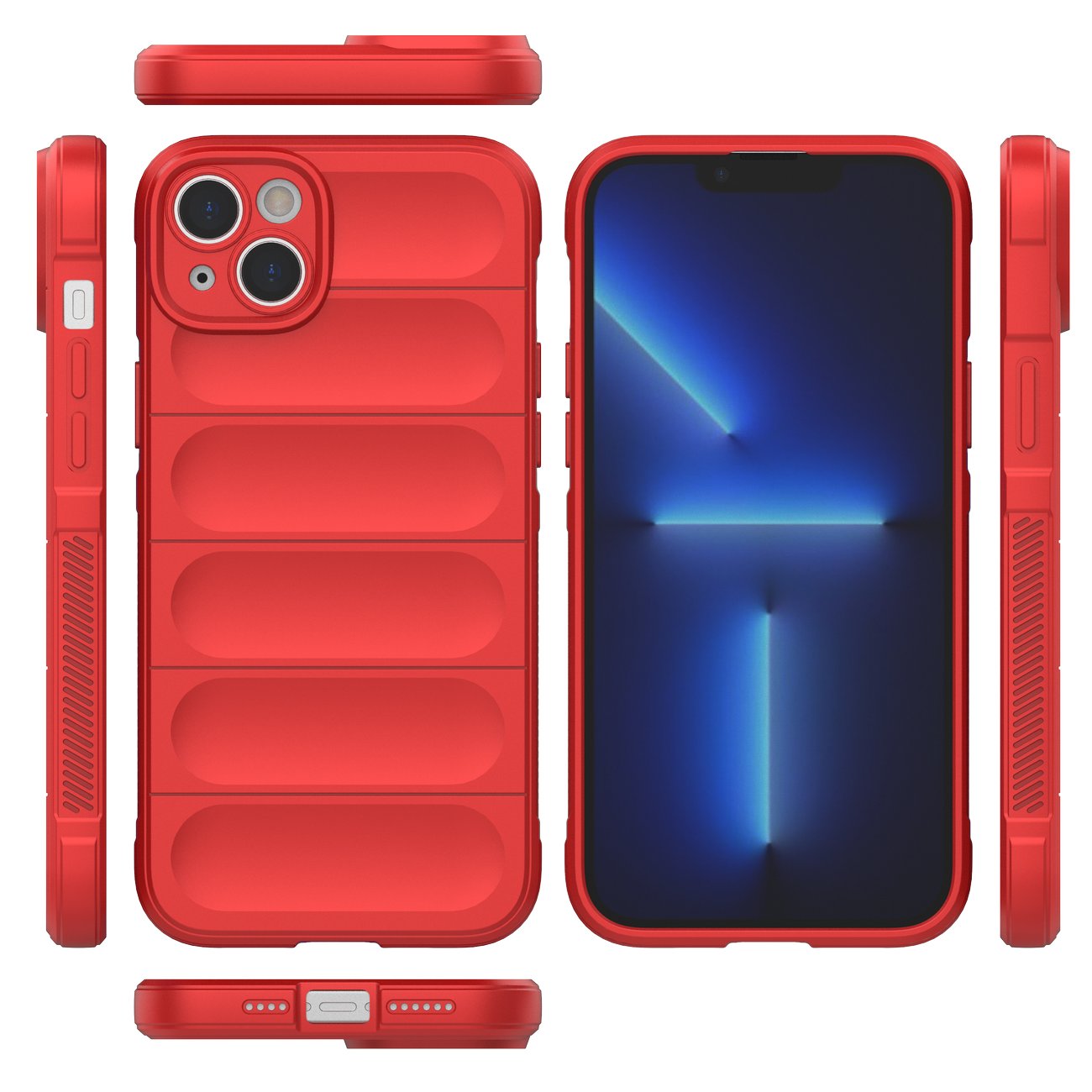 Magic Shield Case šarvuotas dėklas iPhone 14 Plus – raudonas
