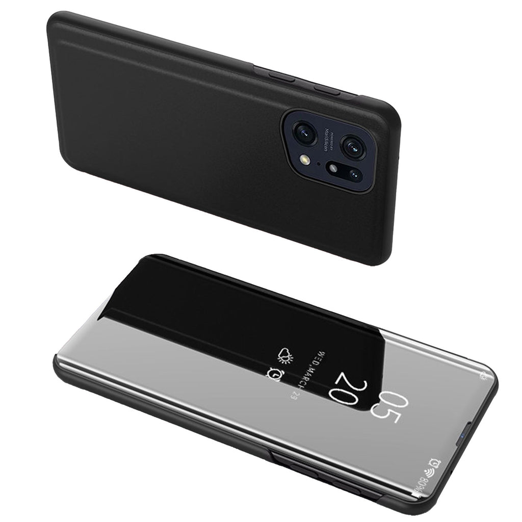 Clear View Case dėklas su atverčiamu dangteliu Oppo Find X5 Pro – juodas -- Oppo Find X5 Pro