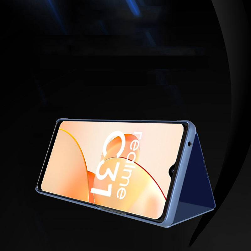 Realme C31 Clear View atverčiamas dėklas – juodas -- Realme C31