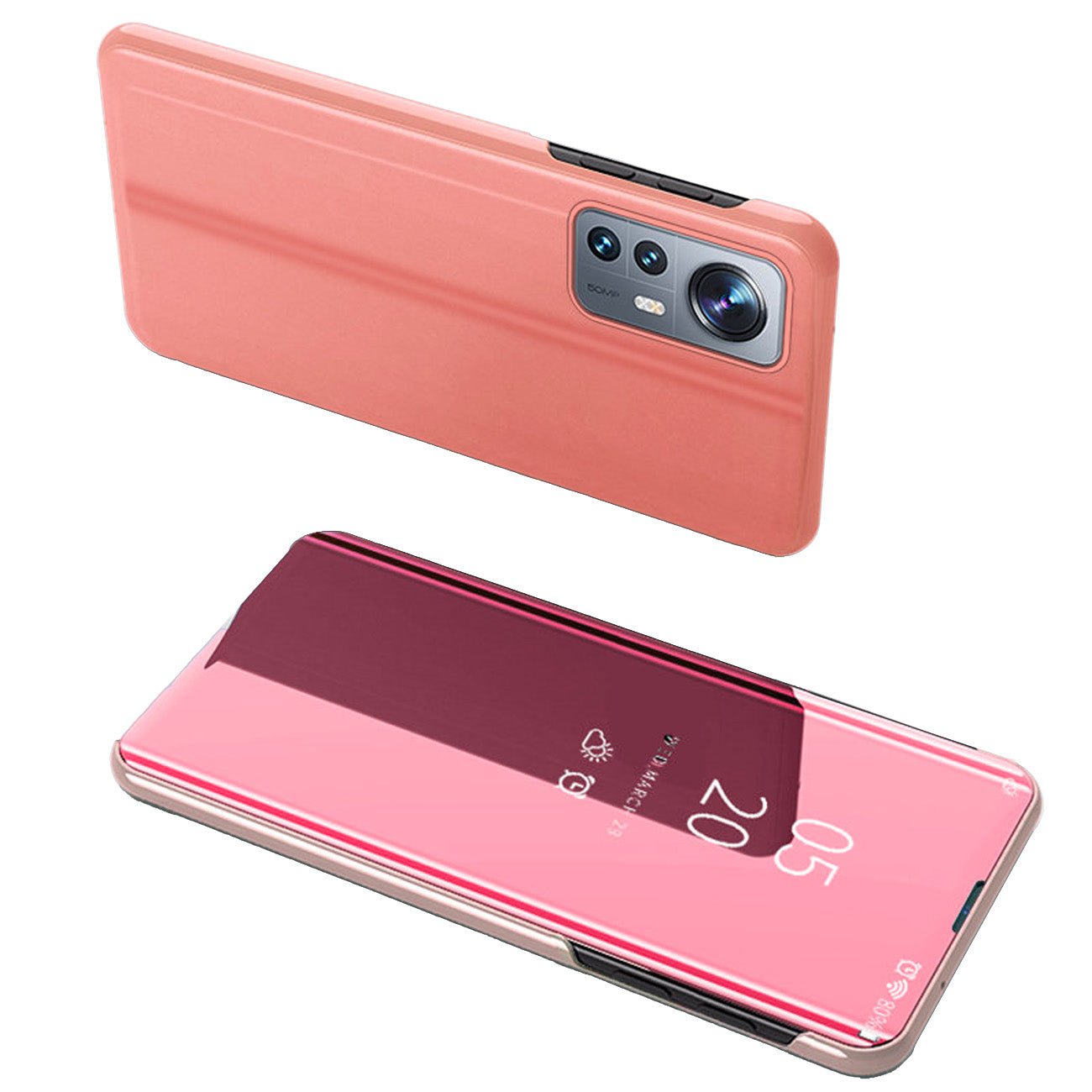 Clear View Case atverčiamas dėklas Xiaomi 12 Lite – rožinis -- Xiaomi 12 Lite