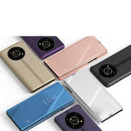 „Clear View“ dėklas Honor X9/X9 5G/X30/Magic4 Lite – juodas -- Honor Magic4 Lite