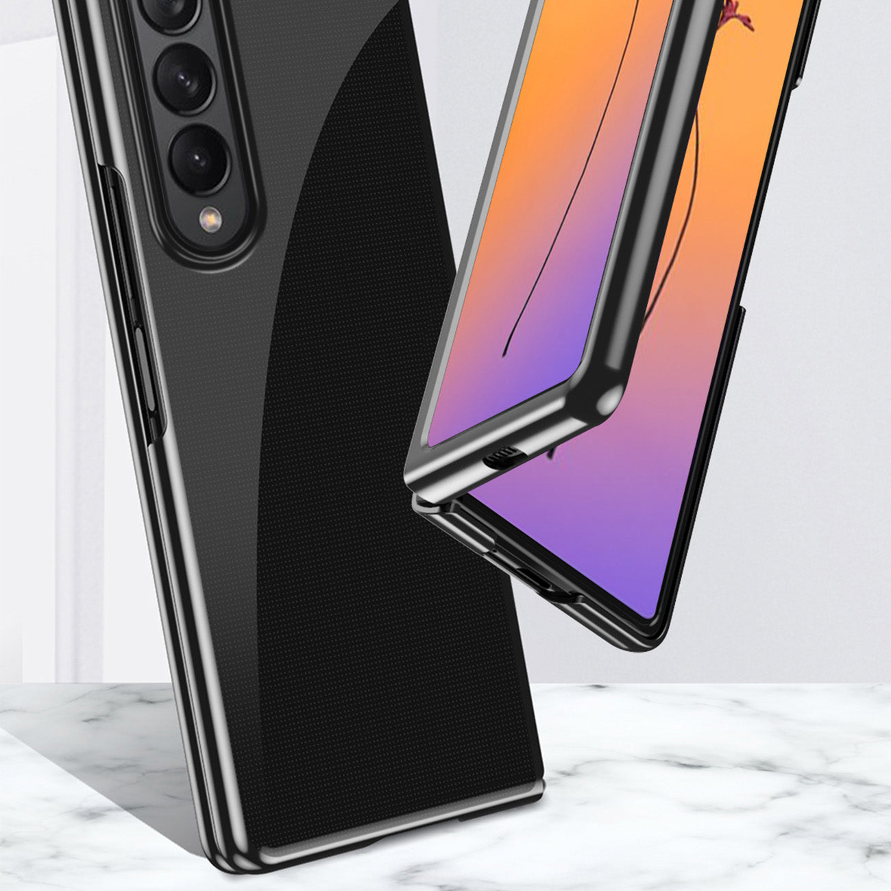 Plating Case dėklas Samsung Galaxy Z Fold 4 – mėlynas -- Samsung Galaxy Z Fold 4