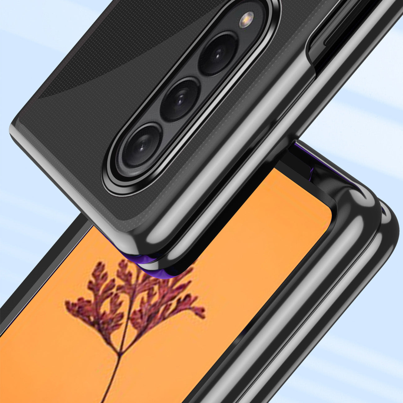 Plating Case dėklas Samsung Galaxy Z Fold 4 – mėlynas -- Samsung Galaxy Z Fold 4