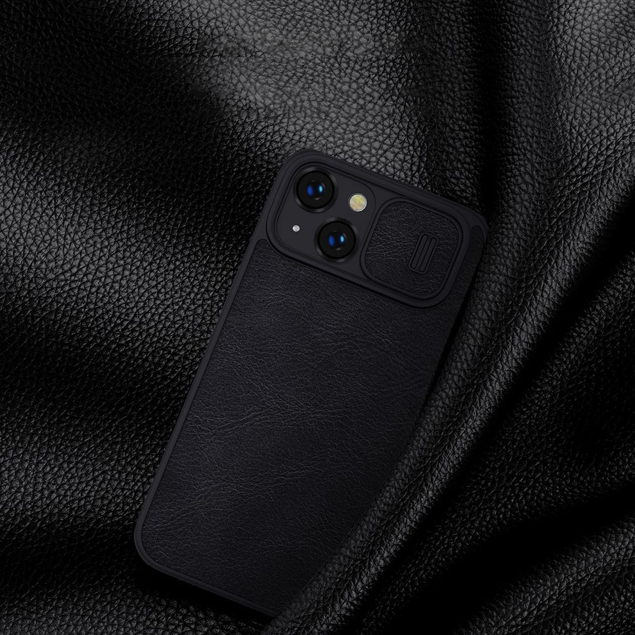Nillkin Qin Leather Pro dėklas iPhone 14 Plus – juodas