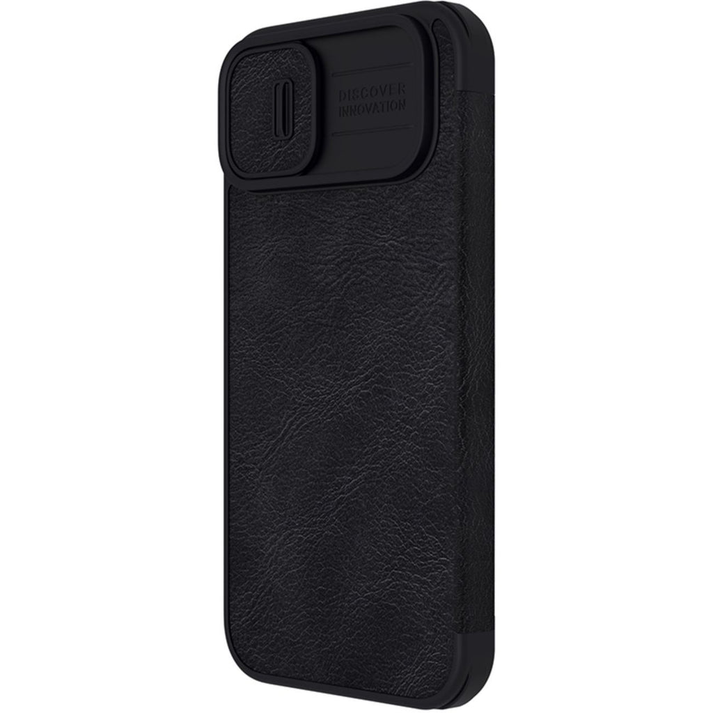 Nillkin Qin Leather Pro dėklas iPhone 14 Plus – juodas