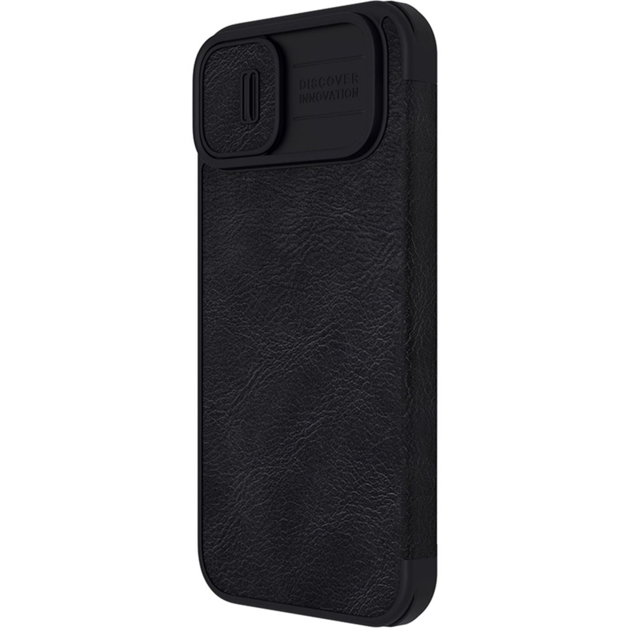 Nillkin Qin Leather Pro dėklas iPhone 14 Plus – juodas