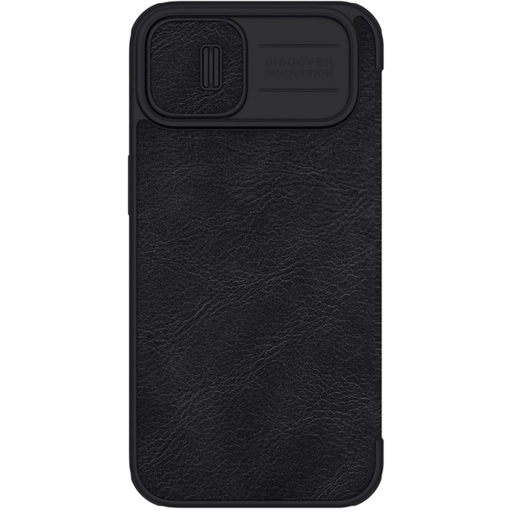 Nillkin Qin Leather Pro dėklas iPhone 14 Plus – juodas