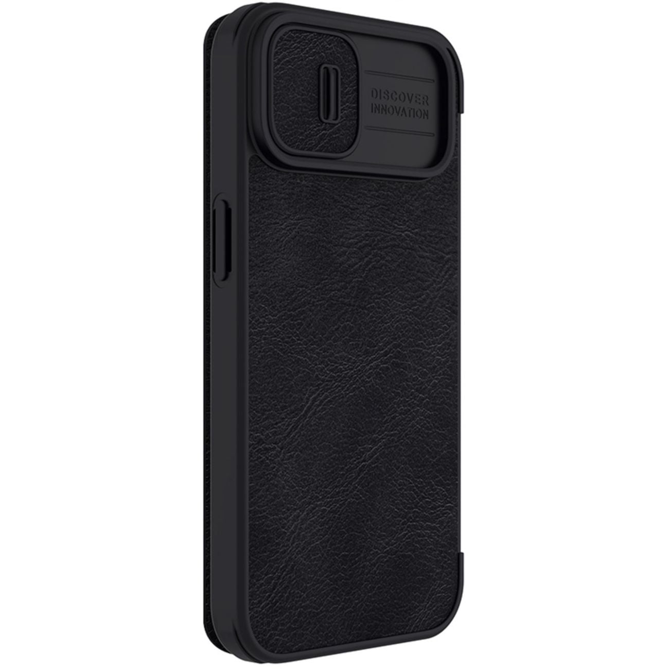 Nillkin Qin Leather Pro dėklas iPhone 14 Plus – juodas