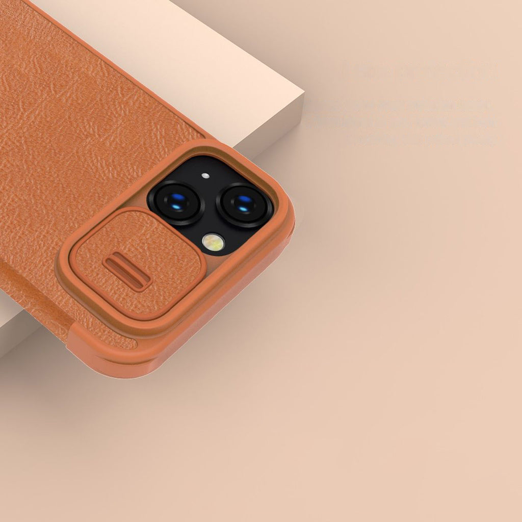 Nillkin Qin Leather Pro dėklas iPhone 14 Plus – juodas