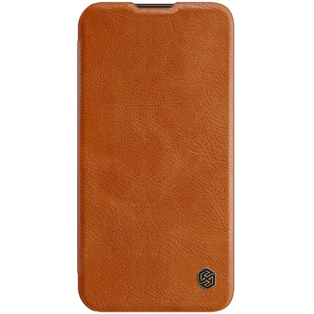 Nillkin Qin odinis dėklas iPhone 14 Plus – rudas