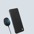 Nillkin Qin Leather Pro dėklas iPhone 14 Plus – juodas