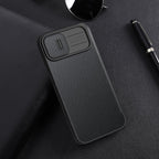 Nillkin Qin Leather Pro dėklas iPhone 14 Plus – juodas