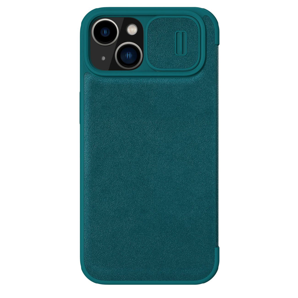 Nillkin Qin Leather Pro dėklas iPhone 14 Plus – žalias