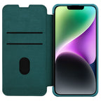 Nillkin Qin Leather Pro dėklas iPhone 14 Plus – žalias