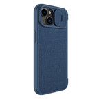 Nillkin Qin Cloth Pro dėklas iPhone 14 Plus – mėlynas