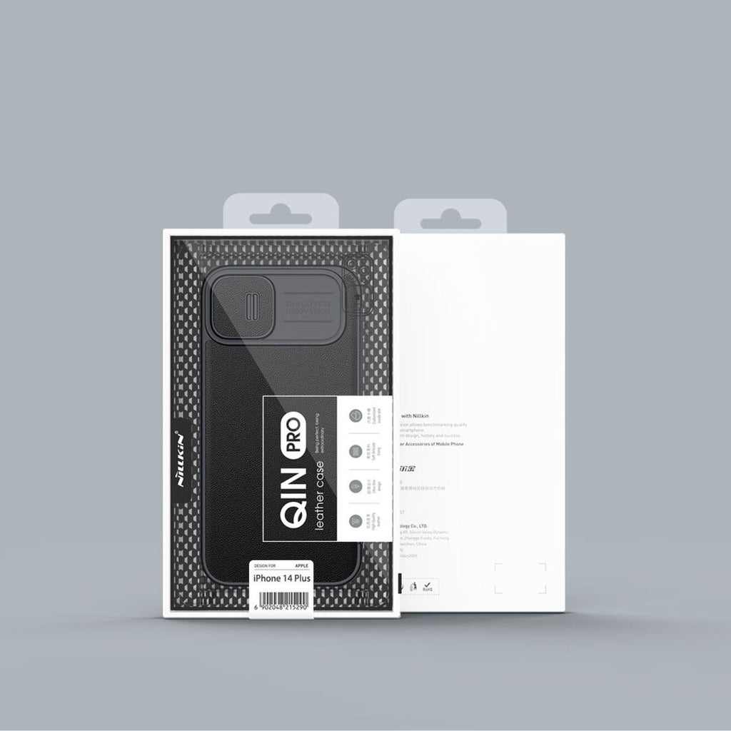 Nillkin Qin Cloth Pro dėklas iPhone 14 Plus – mėlynas