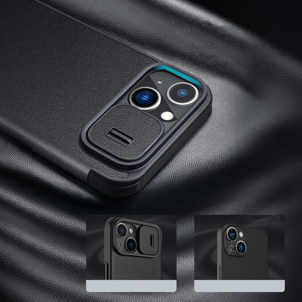 Nillkin Qin Cloth Pro dėklas iPhone 14 Plus – mėlynas