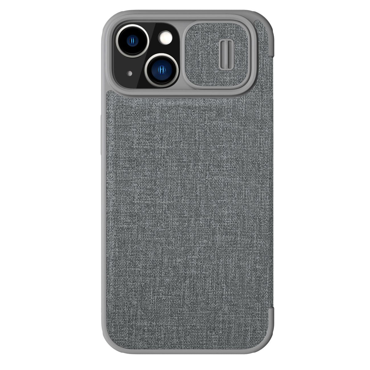 Nillkin Qin Cloth Pro dėklas iPhone 14 Plus – pilkas