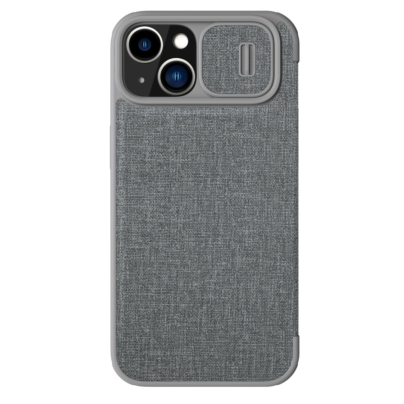 Nillkin Qin Cloth Pro dėklas iPhone 14 Plus – pilkas