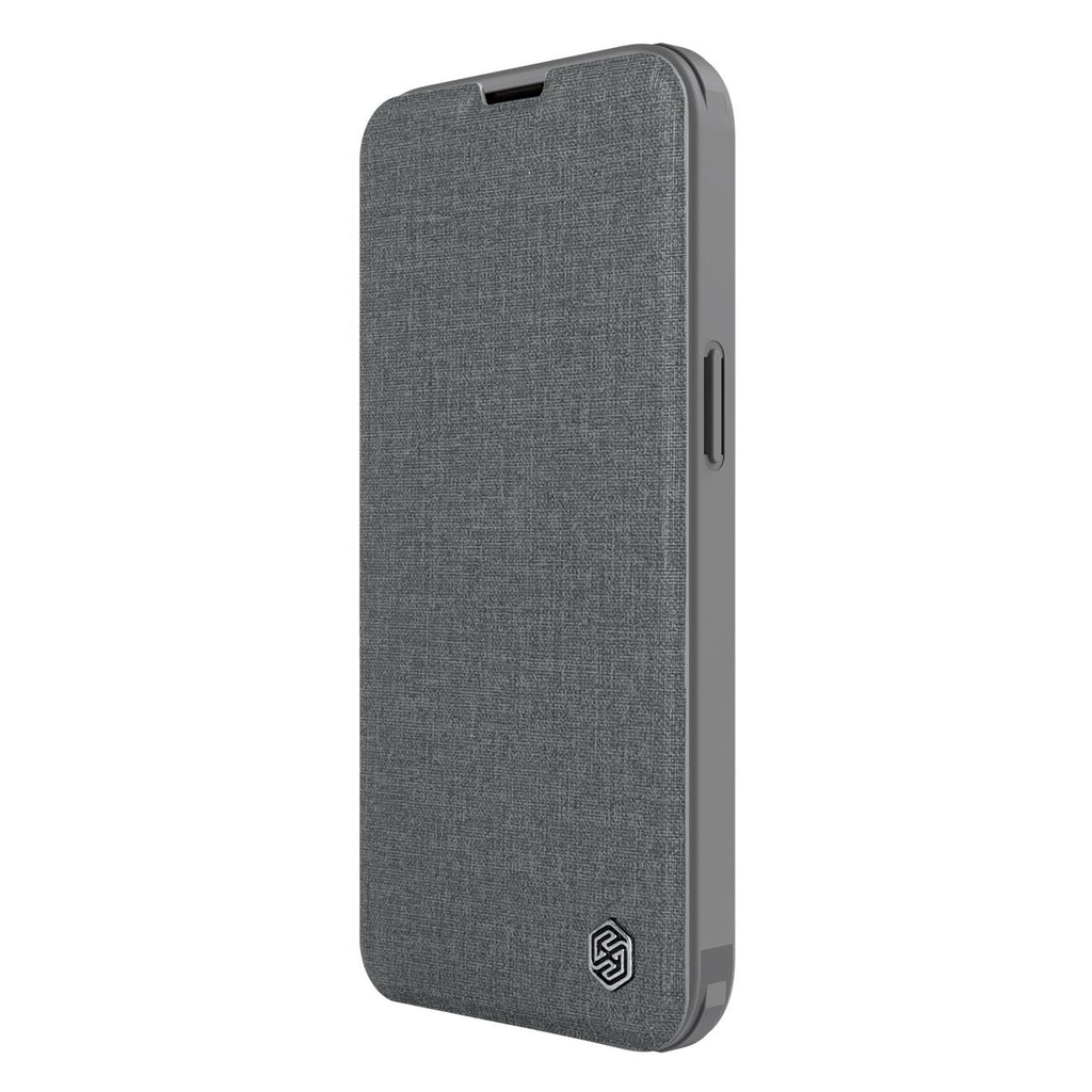 Nillkin Qin Cloth Pro dėklas iPhone 14 Plus – pilkas