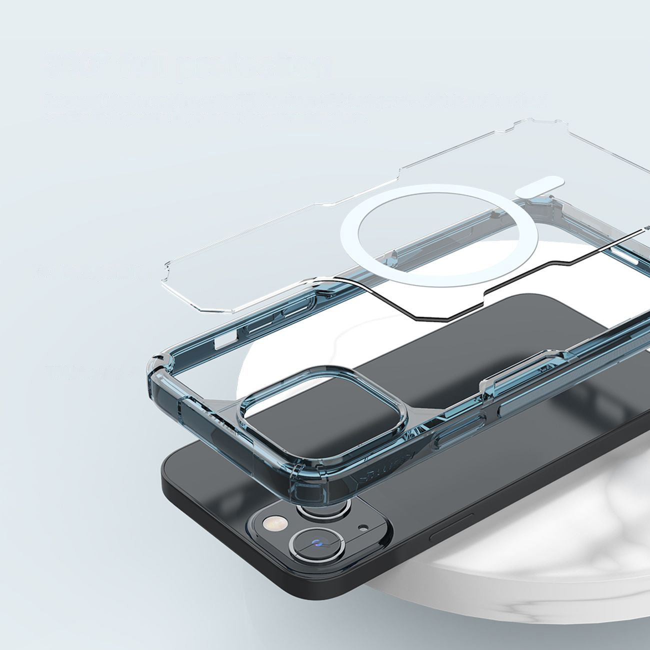 Nillkin Nature Pro MagSafe dėklas iPhone 14 Plus – mėlynas
