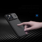 Nillkin CamShield Pro dėklas iPhone 14 Pro Max – mėlynas