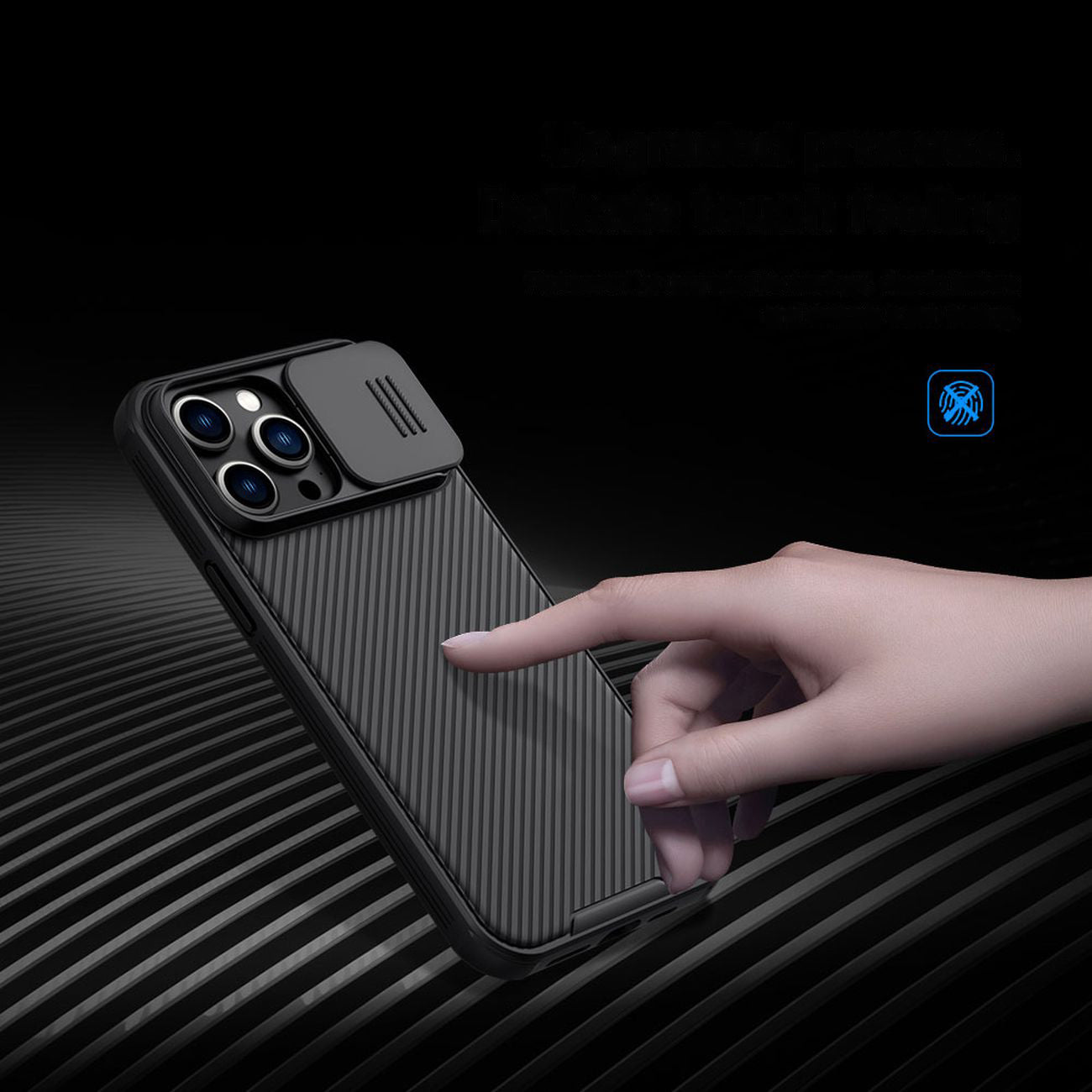 Nillkin CamShield Pro dėklas iPhone 14 Pro Max – mėlynas