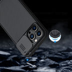 Nillkin CamShield Pro dėklas iPhone 14 Pro Max – mėlynas