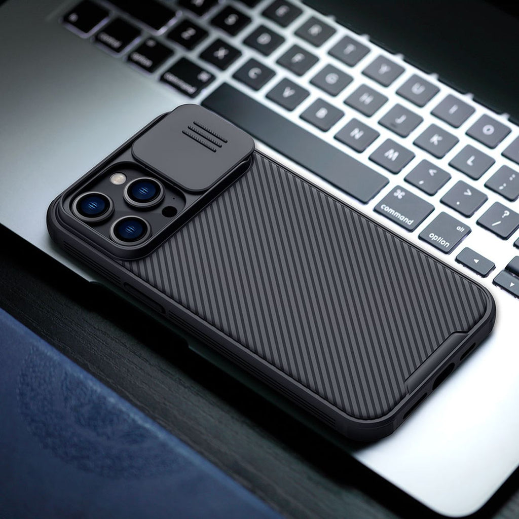 Nillkin CamShield Pro dėklas iPhone 14 Pro Max – mėlynas