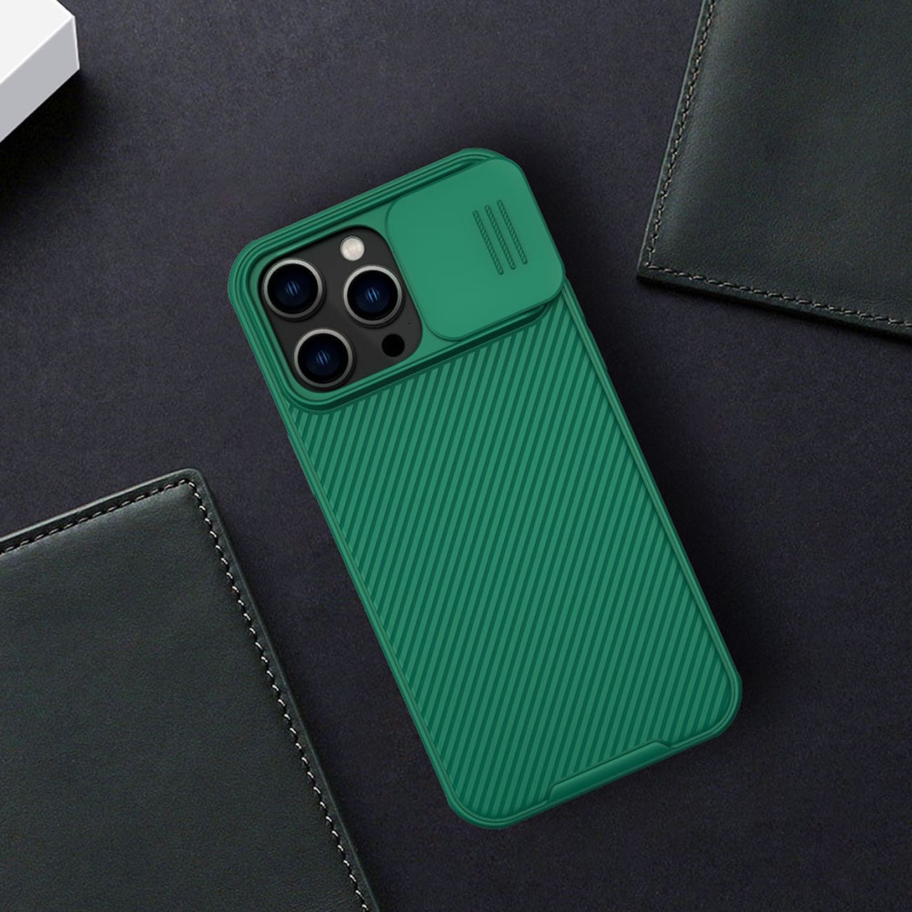 Nillkin CamShield Pro dėklas iPhone 14 Pro Max – mėlynas