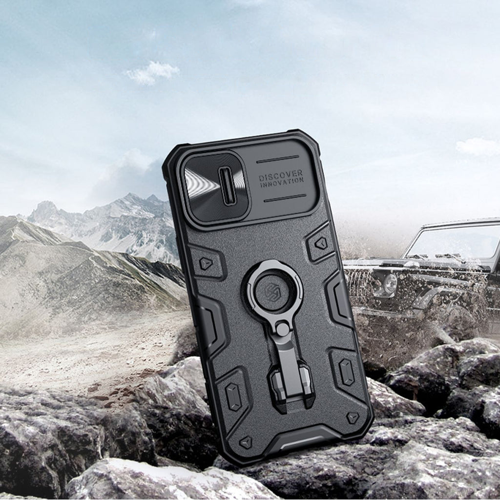 Nillkin CamShield Armor Pro dėklas iPhone 14 Plus – juodas