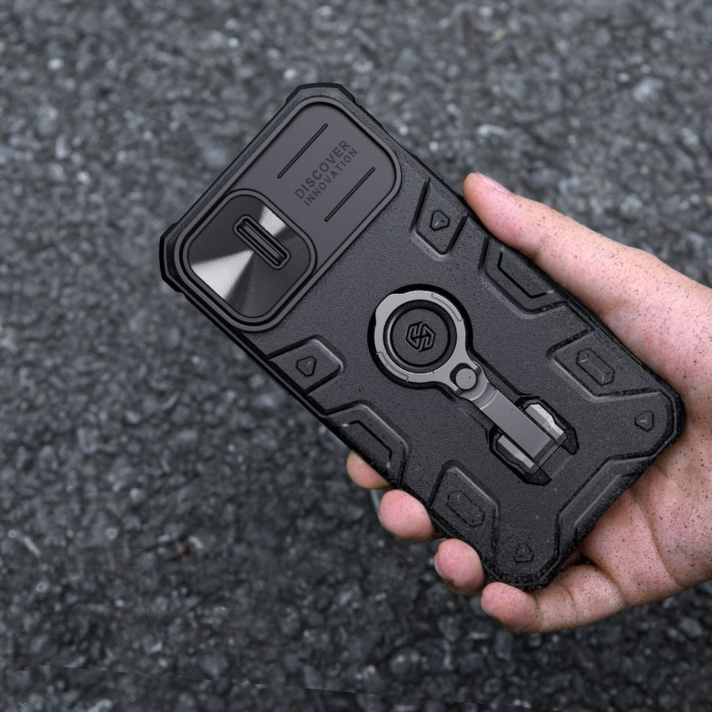 Nillkin CamShield Armor Pro dėklas iPhone 14 Plus – juodas