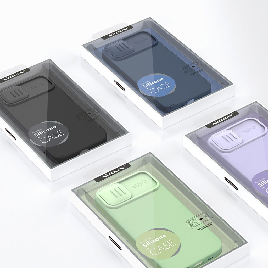 Nillkin CamShield MagSafe dėklas iPhone 14 Plus – mėlynas