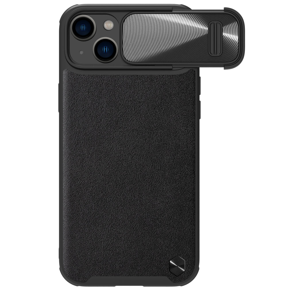 Nillkin CamShield Leather S dėklas iPhone 14 Plus – juodas