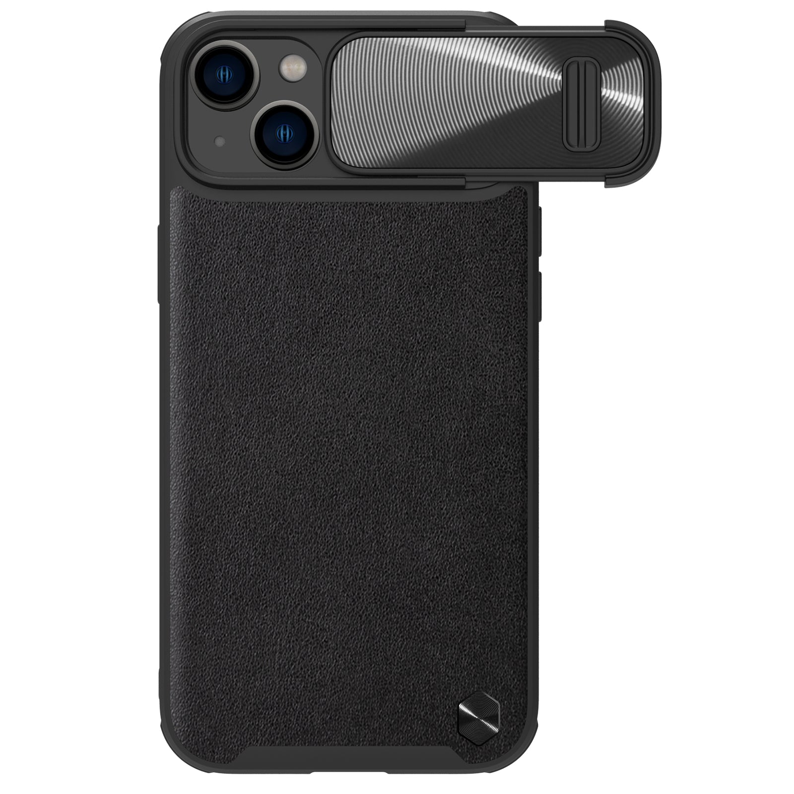 Nillkin CamShield Leather S dėklas iPhone 14 Plus – juodas
