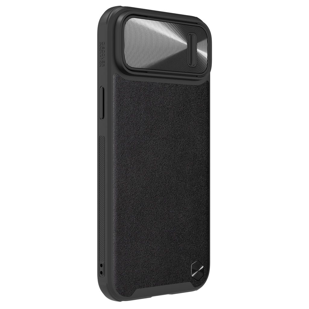 Nillkin CamShield Leather S dėklas iPhone 14 Plus – juodas