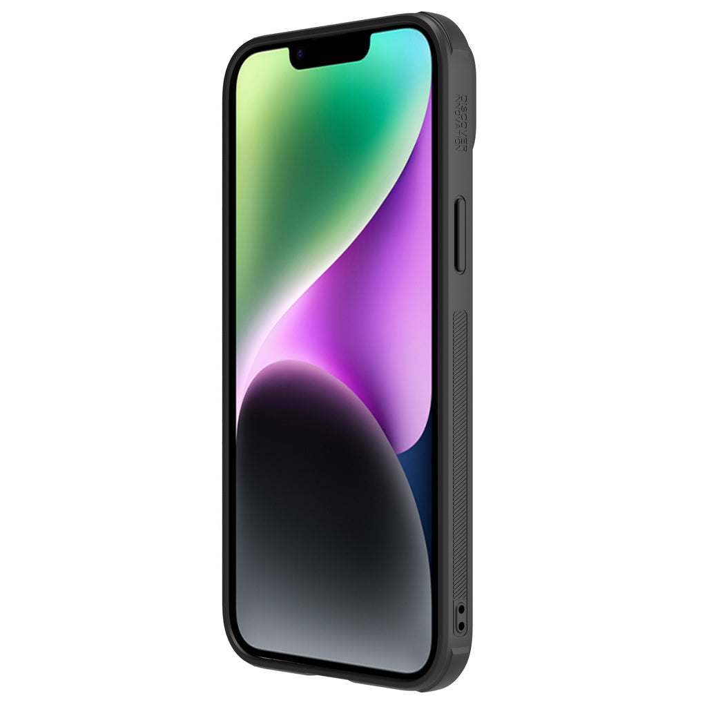 Nillkin CamShield Leather S dėklas iPhone 14 Plus – juodas