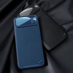 Nillkin CamShield Leather S dėklas iPhone 14 Plus – mėlynas